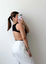 Size XS-S Black Backless Bodysuit