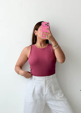 Size M Berry High Neck Bodysuit