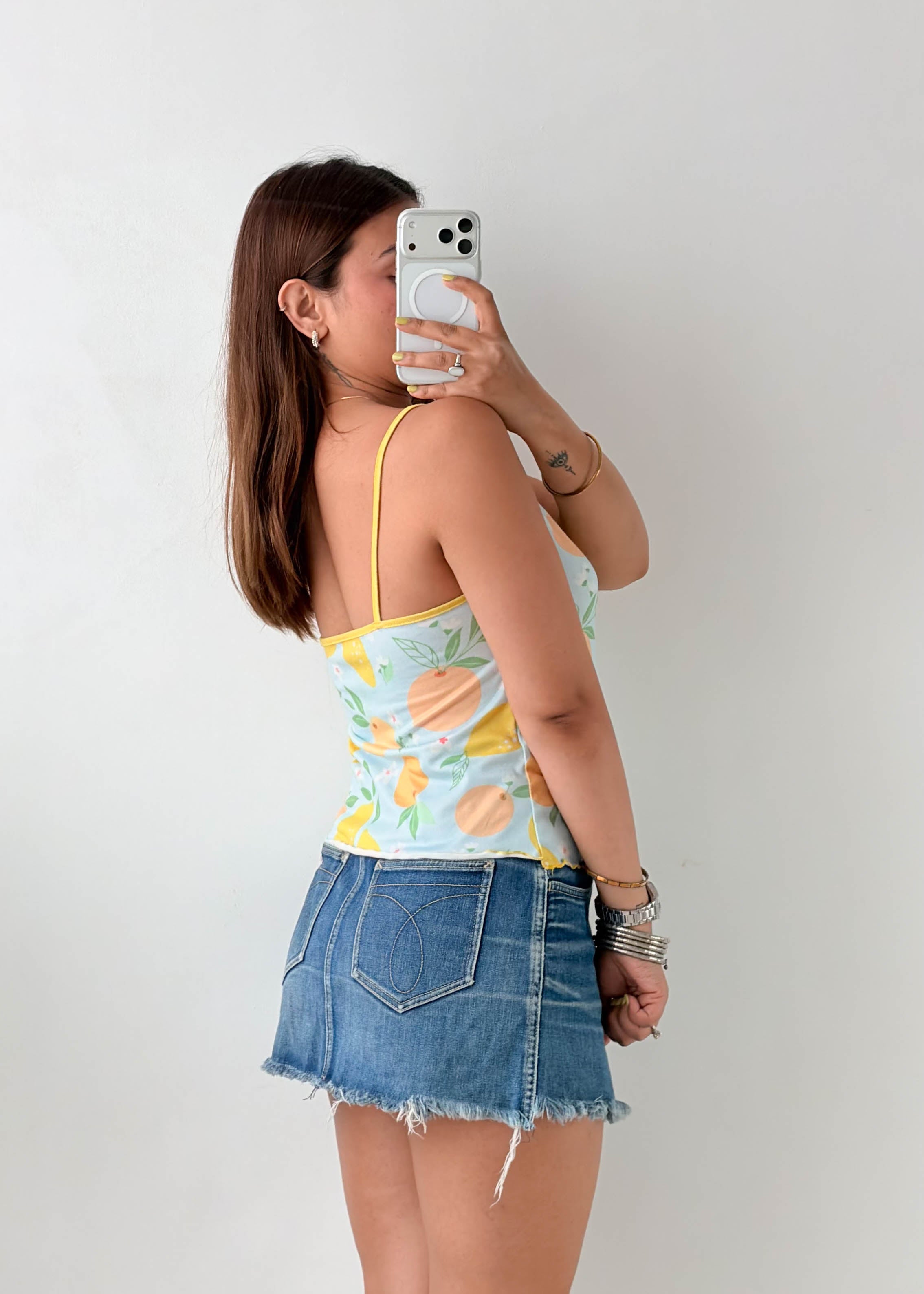 Size S-M Lemon Print Cami Top