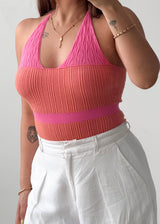Size XS-S Pink Halter Neck Bodysuit