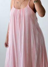 Size M-L Blush Pink Textured Maxi Dress