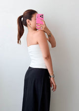 Size XS-S White Ribbed Sweetheart Tube Top