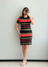 SIZE L-XL, Lycra Ribbed Bodycon Dress - Closet by Payal