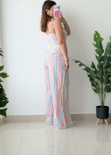 Size S-M, Multicolor Striped Jumpsuit