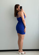 SIZE S-M,   Cotton Ribbed Mini Dress