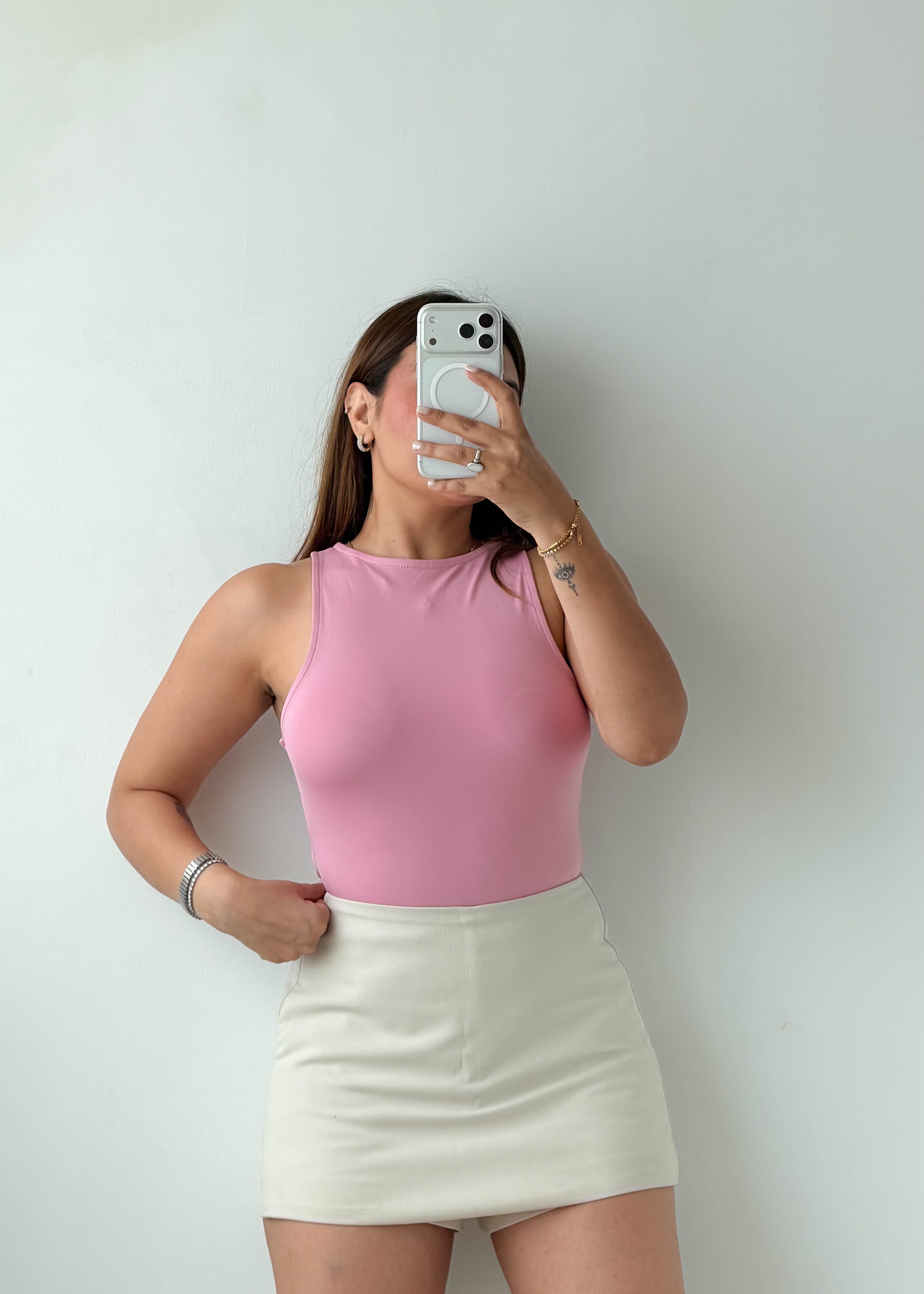 Size S-M Baby Pink Sleeveless Bodysuit