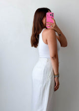 Size S White High Neck Sleeveless Bodysuit