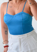 Size XS Sky Blue Corset Bodysuit