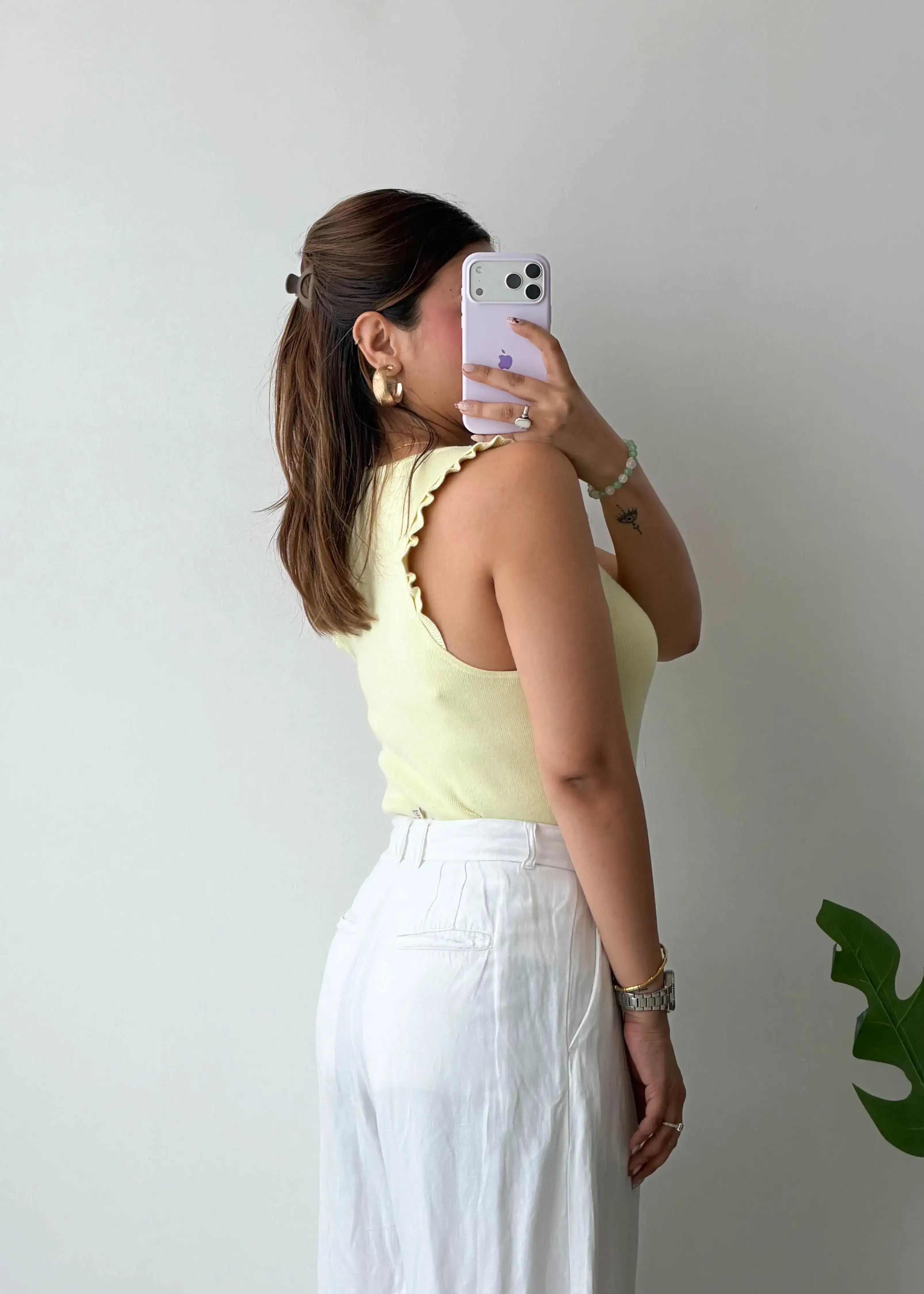 Size M-L, Lime Basic Tank Top