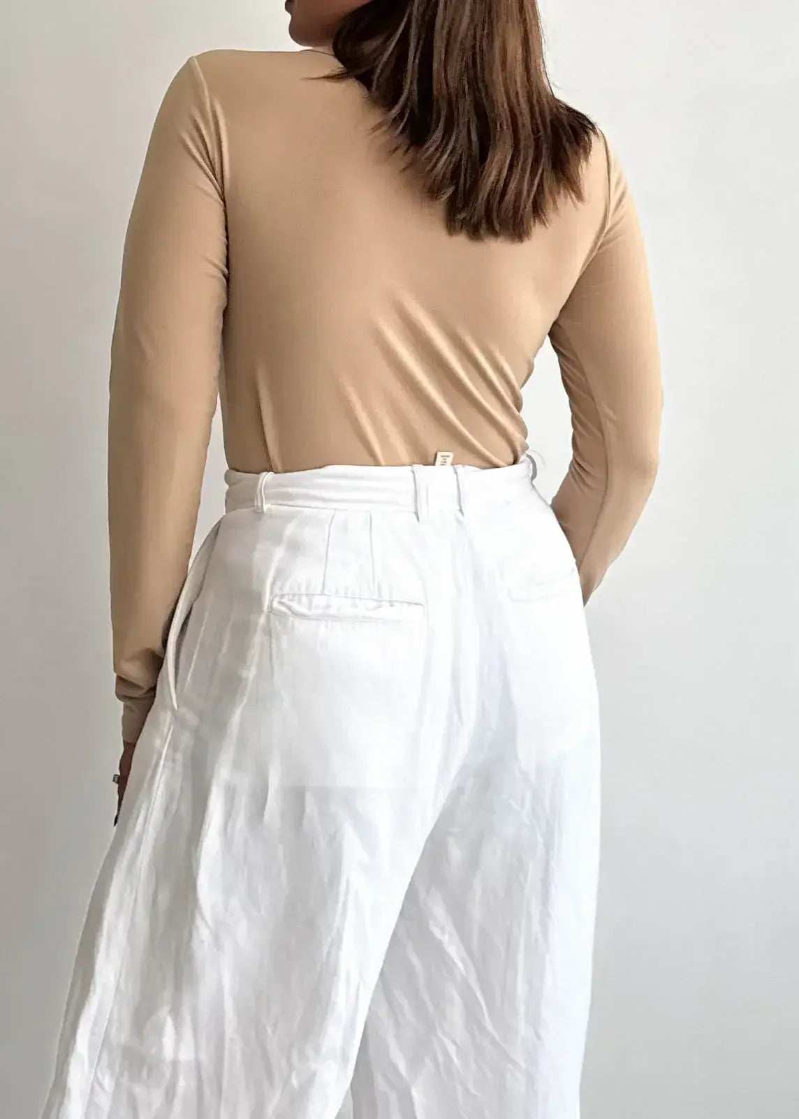 SIZE L-XL, Solid Cotton Ribbed BodySuit - Closet by Payal