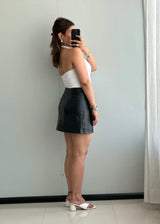Waist : 32-33, Premium Soft Leather Skirt. - Closet by Payal