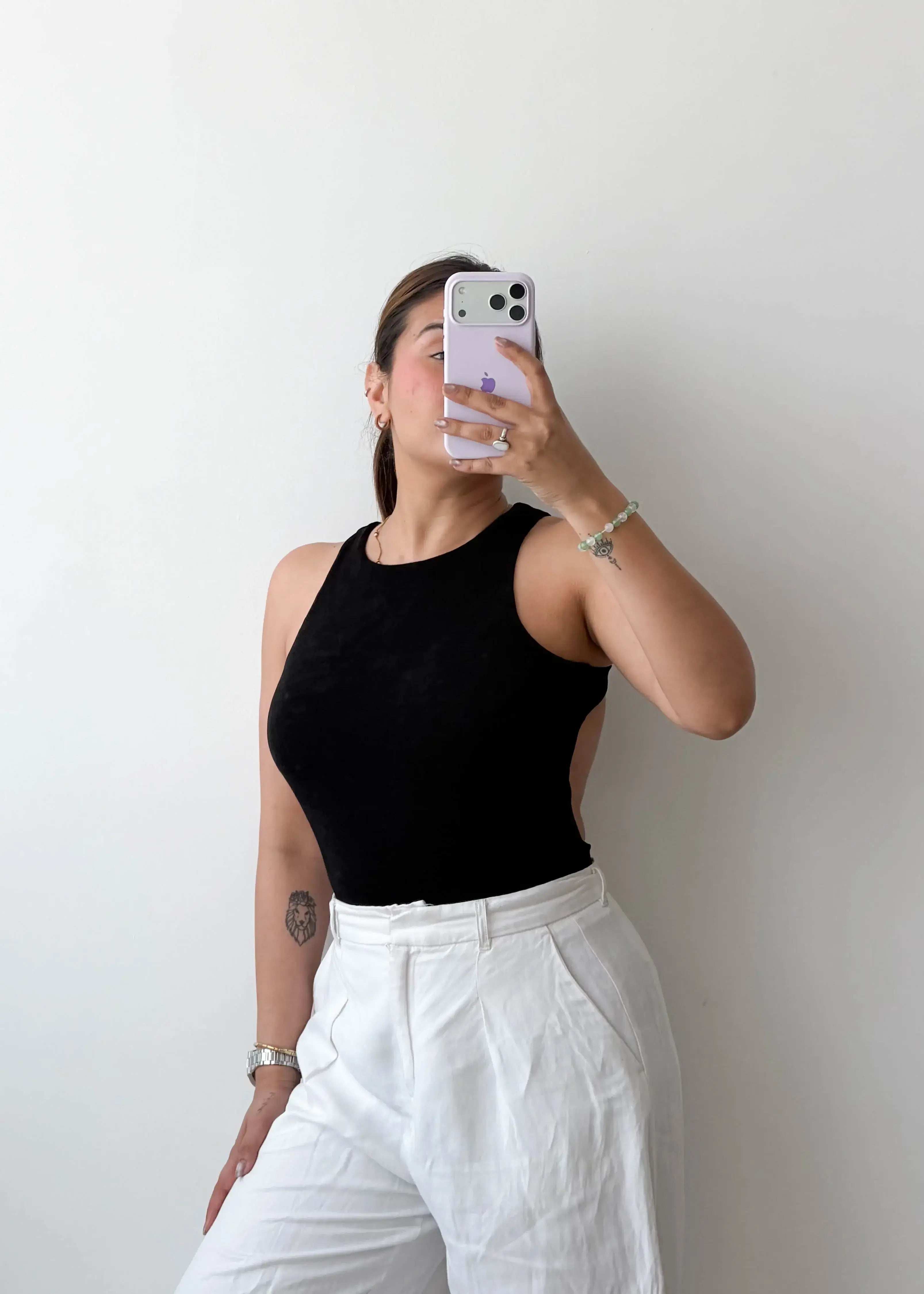 Size XS-S Black Backless Bodysuit