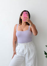 Size XS-S Lilac Lace Trim Bodysuit