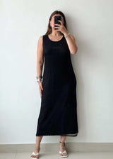 SIZE M-L, Net with lining Midi Dress - Closet by Payal