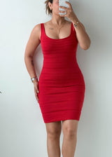Size S-M Red Bandage Bodycon Mini Dress