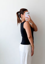 Size M-L Black Sleeveless Tank Top
