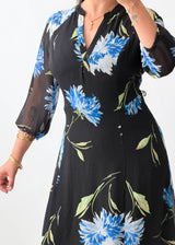 Size M Blue Floral Maxi Dress