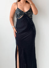 Size M Black Sequin Cutout Party Perfect Dress