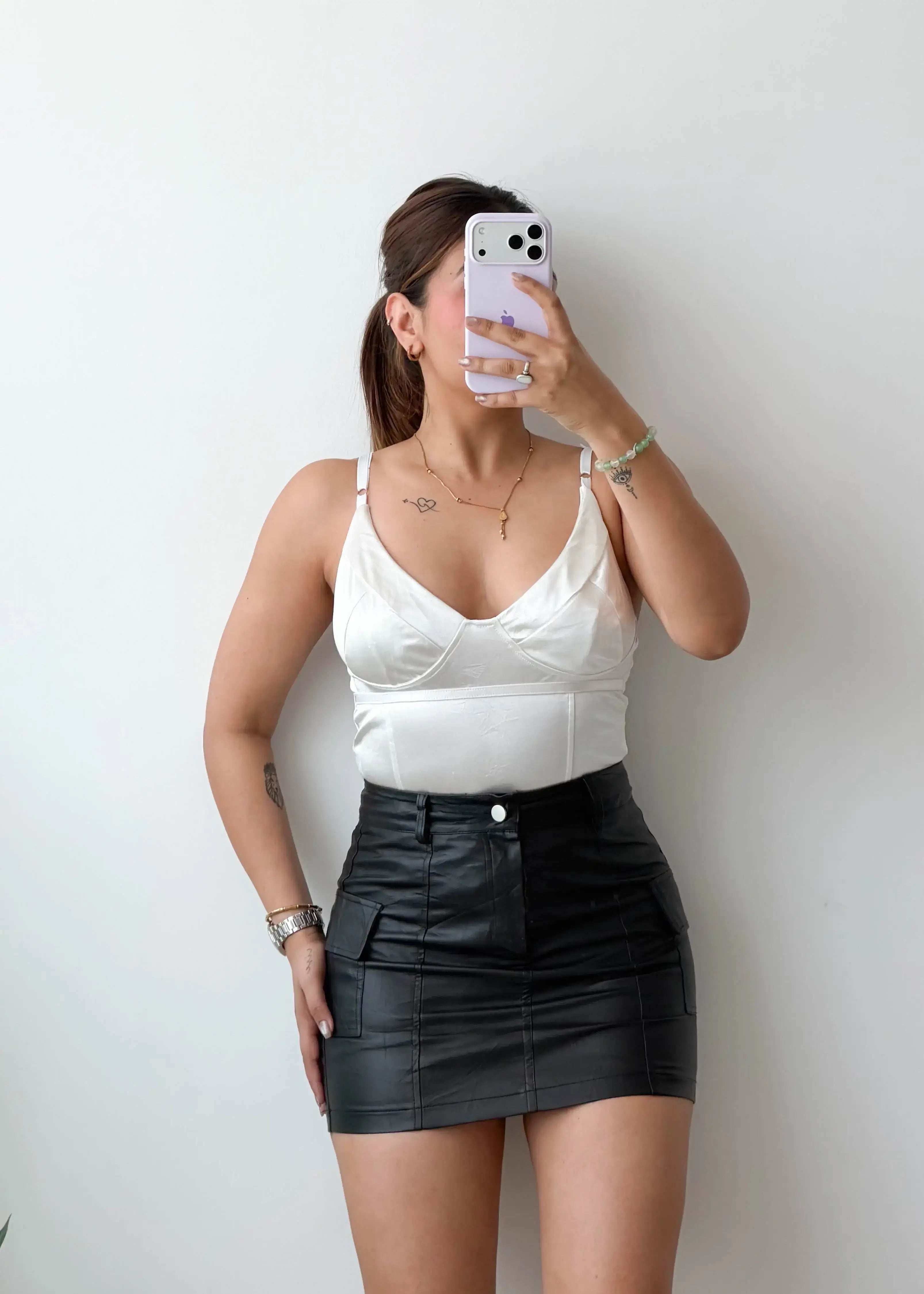 Size M White Structured Cup Bodysuit