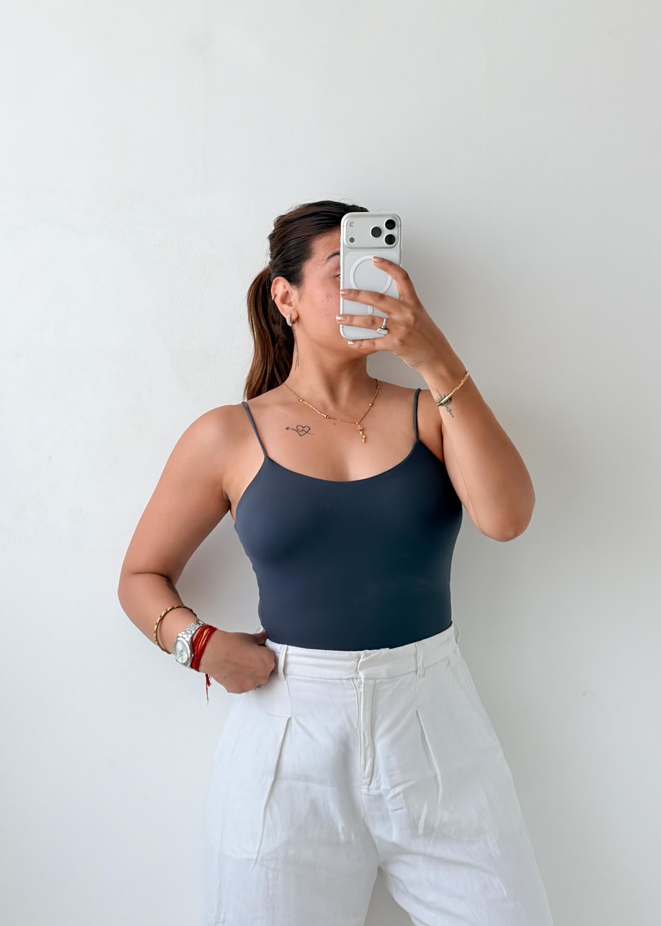 Size XS-S Slate Blue Cami Bodysuit