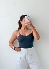 Size XS-S Slate Blue Cami Bodysuit