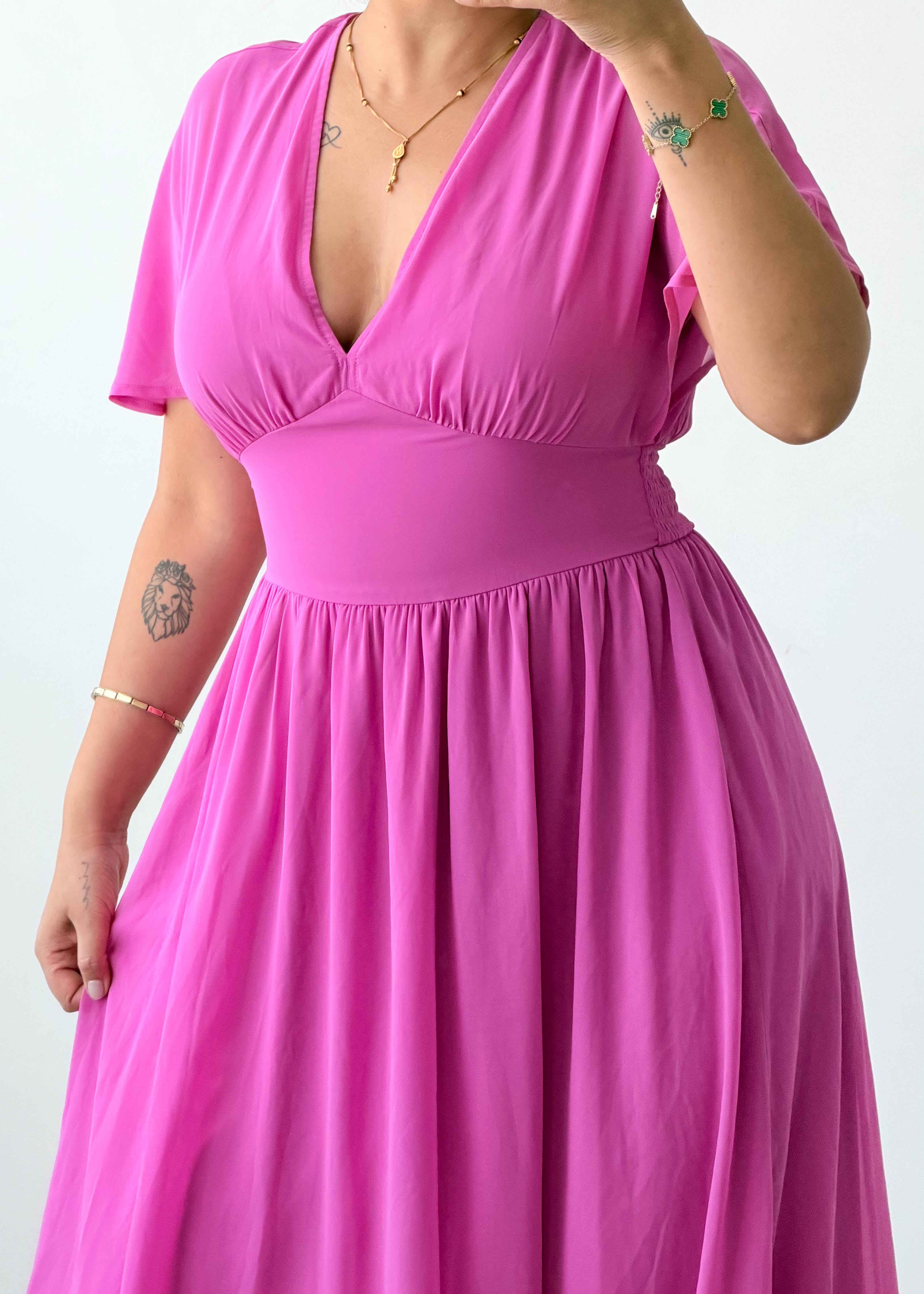 Size S-M Fuchsia Pink Maxi Dress