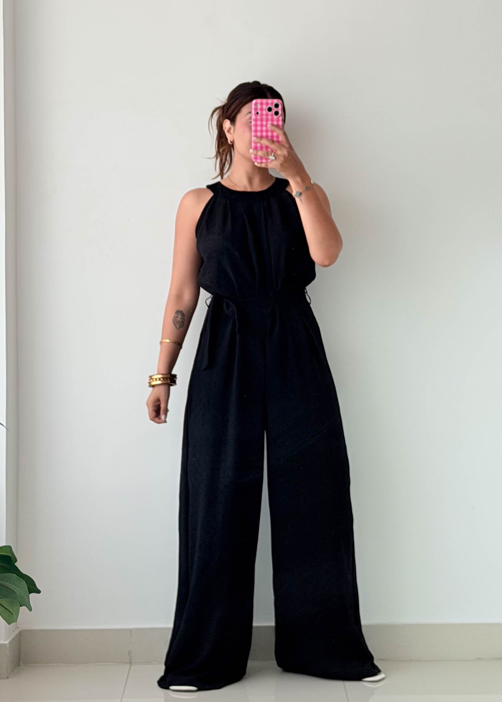 Size S Black Wide Leg Jumpsuit