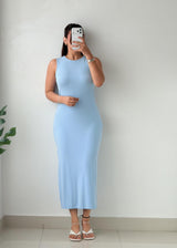 Size S-M Light Blue Knit Midi Dress