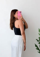 Size XS Black Racerback Bodysuit