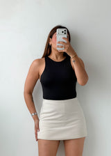 Size M Black High-Neck Bodysuit