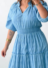 Size S-M Sky Blue Tiered Maxi Dress