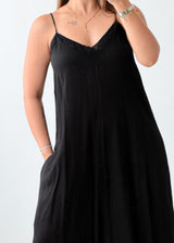 Size S-M Black Strappy Flowy Maxi Dress