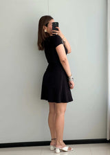 SIZE S-M, Black Fit & Flare Dress - Closet by Payal