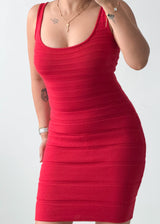 Size S-M Red Bandage Bodycon Mini Dress