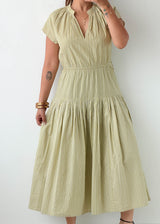 Size S-M Sage Green Tiered Midi Dress