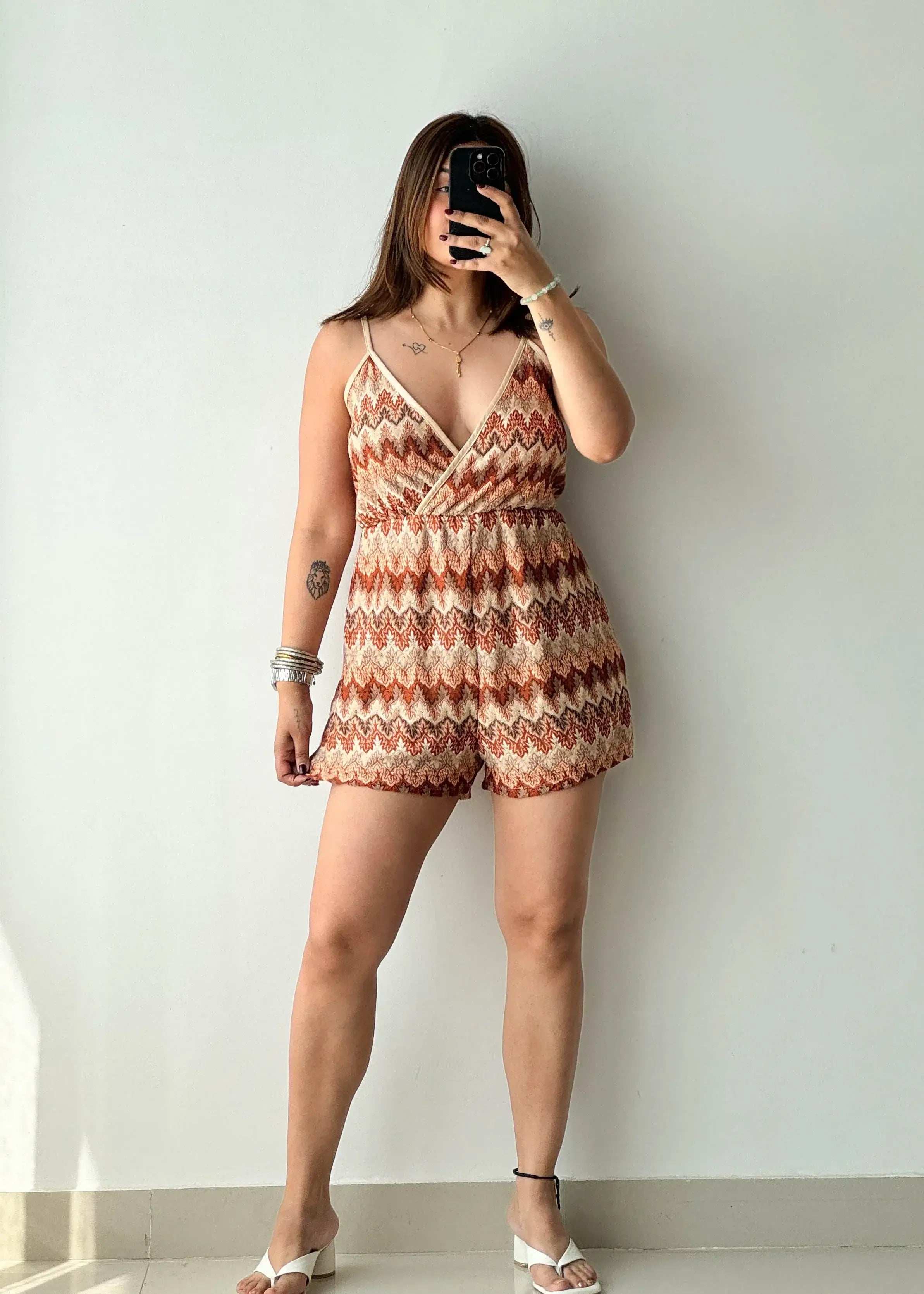 SIZE M-L, Cotton Printed Jumpsuit - Closet by Payal