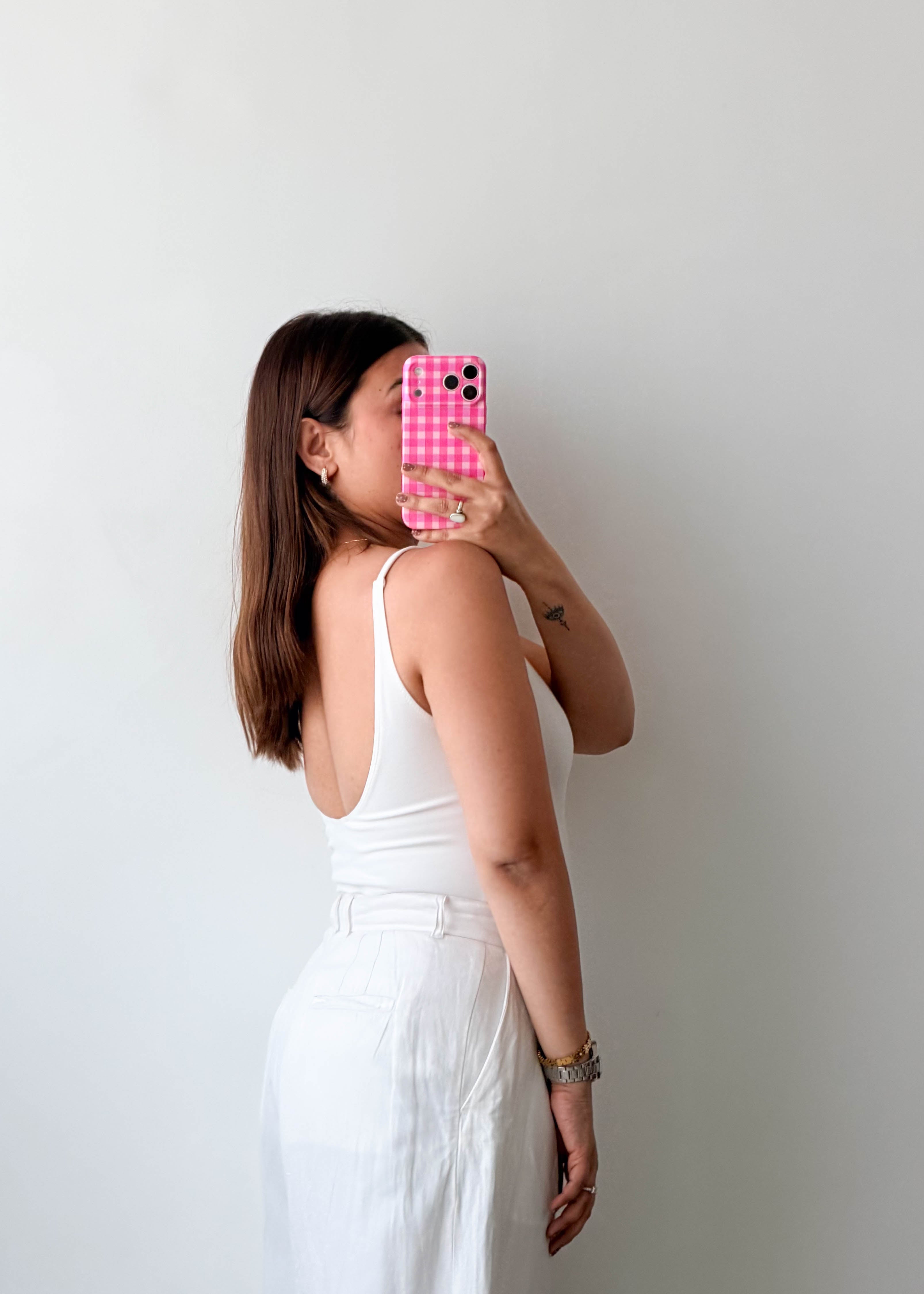 Size M White Scoop Neck Bodysuit