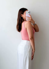 Size XS-S Dusty Pink Scoop Neck Bodysuit