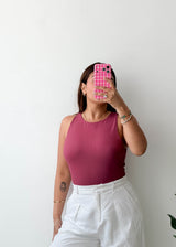 Size M Berry High Neck Bodysuit