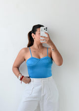 Size XS Sky Blue Corset Bodysuit