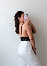 Size XS-S Black Lace Cut-Out padded Bodysuit