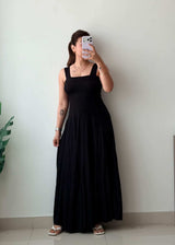 Size S-M Black Flowy Maxi Dress