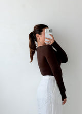 Size XS-S Chocolate Wrap Bodysuit