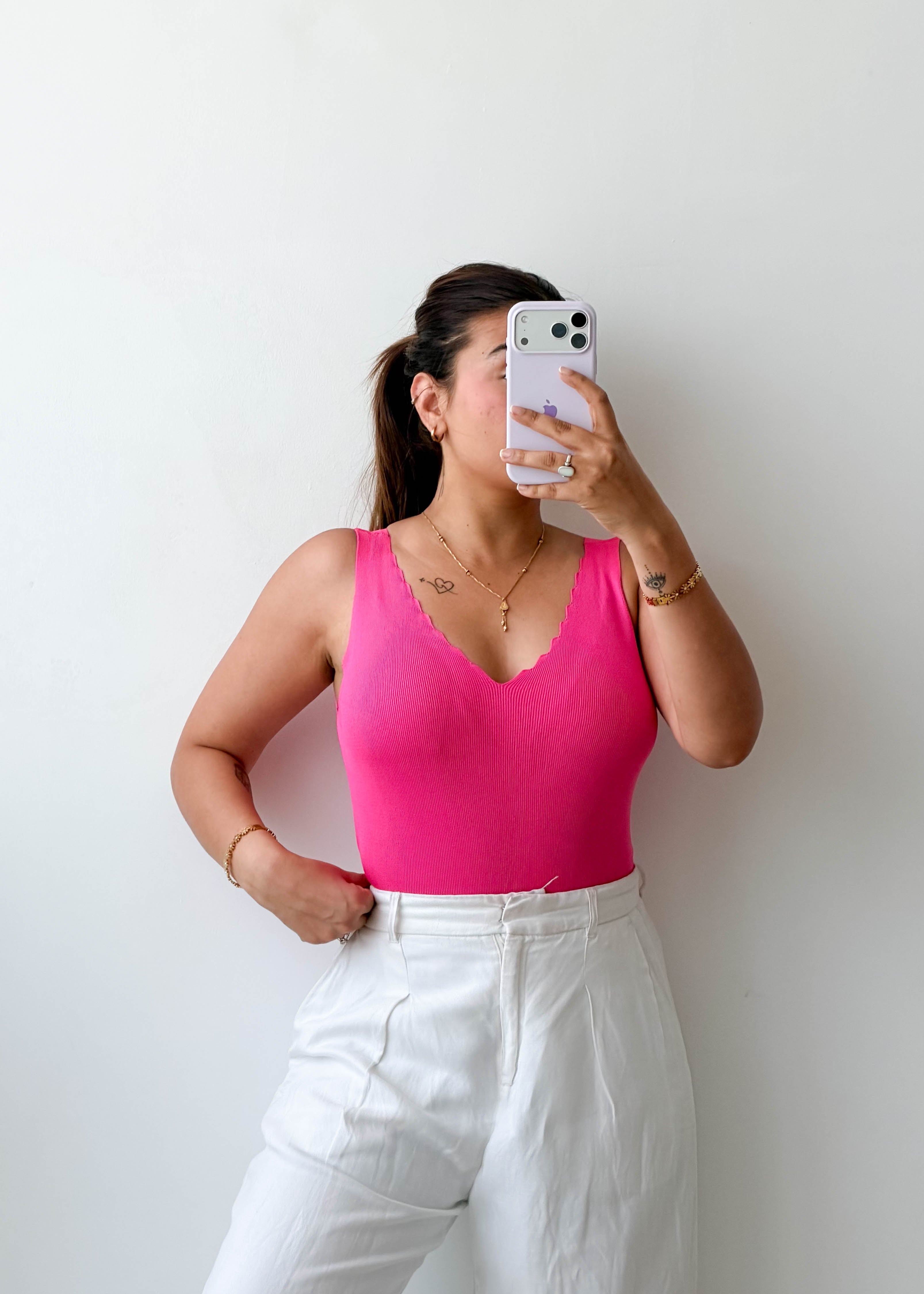 Size S-M Hot Pink Sleeveless Top
