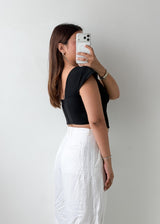 Size S-M Black Corset Style Top