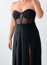 Size XS-S Black Corset Maxi Dress