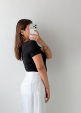 Size XS-S Black Scoop Neck Bodysuit