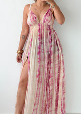 Size XS-M Pink Tie-Dye Maxi Dress