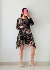 Size S-M Abstract Print Tunic Dress