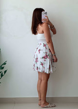 Size S-M Cotton Lace & Floral Fit Mini Dress